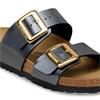 Birkenstock Sydney Lux Buckle Birko-Flor - Metallic Black